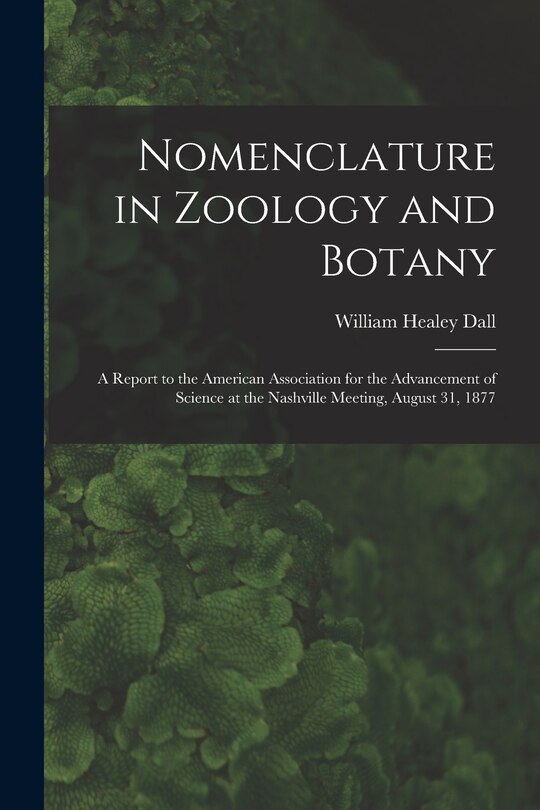 Front cover_Nomenclature in Zoology and Botany