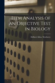 Couverture_Item Analysis of an Objective Test in Biology