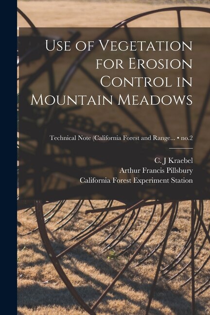 Couverture_Use of Vegetation for Erosion Control in Mountain Meadows; no.2
