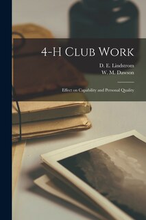 Front cover_4-H Club Work