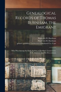 Couverture_Genealogical Records of Thomas Burnham, the Emigrant