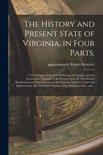 Front cover_The History and Present State of Virginia, in Four Parts.