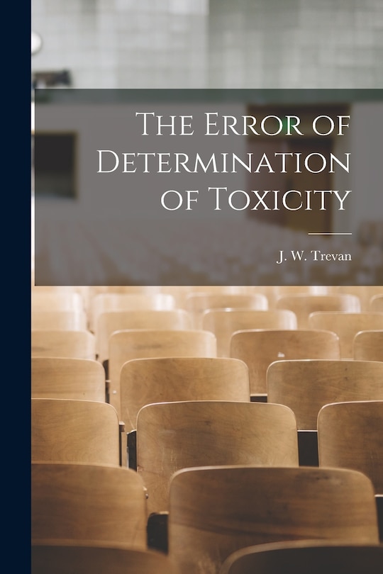 Couverture_The Error of Determination of Toxicity