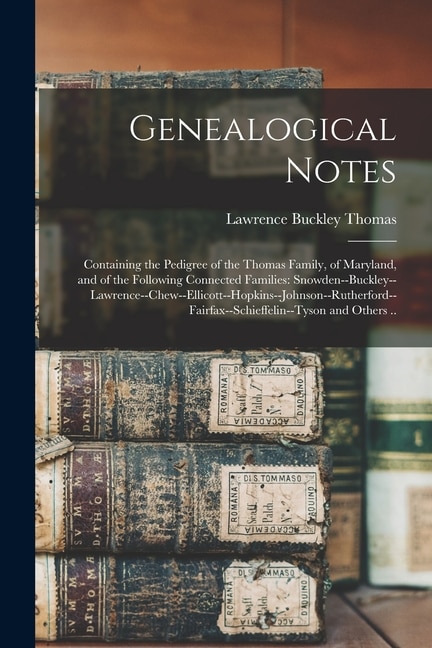Front cover_Genealogical Notes