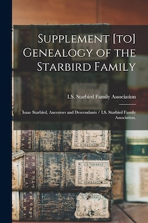 Couverture_Supplement [to] Genealogy of the Starbird Family