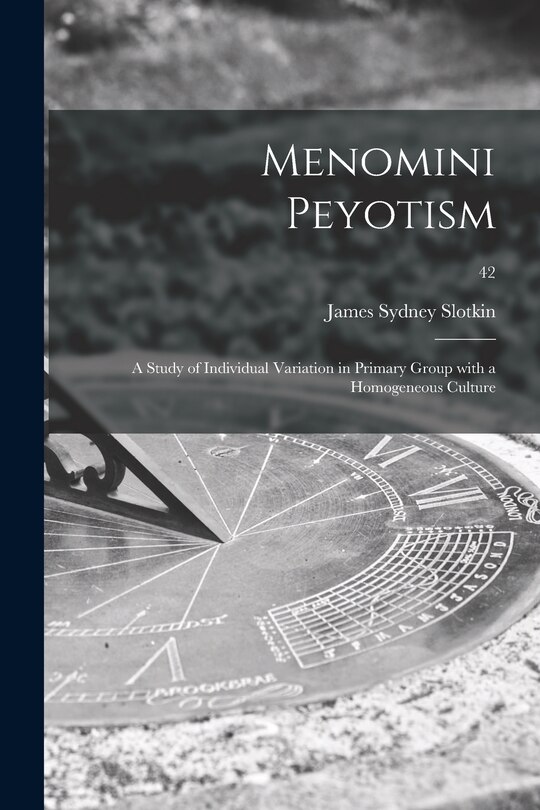 Front cover_Menomini Peyotism