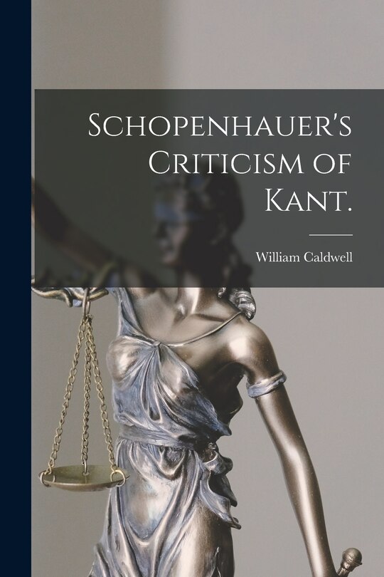 Couverture_Schopenhauer's Criticism of Kant.
