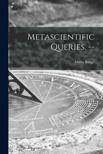 Front cover_Metascientific Queries. --