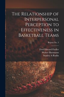 Couverture_The Relationship of Interpersonal Perception to Effectiveness in Basketball Teams; report No. 3