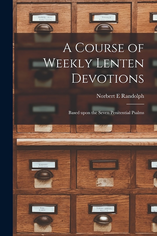 Couverture_A Course of Weekly Lenten Devotions