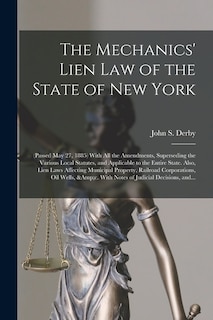 Couverture_The Mechanics' Lien Law of the State of New York