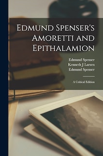 Couverture_Edmund Spenser's Amoretti and Epithalamion