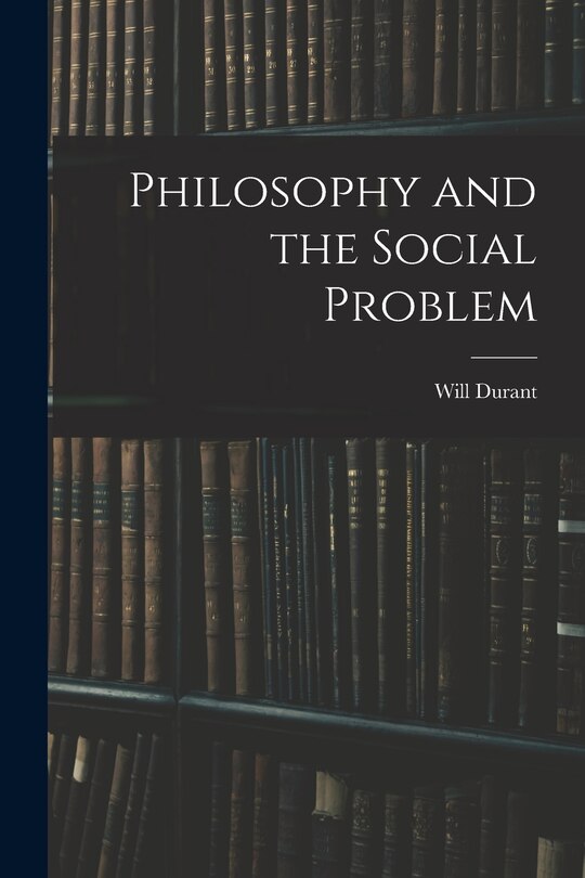 Couverture_Philosophy and the Social Problem