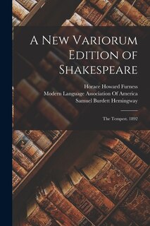 Couverture_A New Variorum Edition of Shakespeare