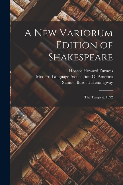 Couverture_A New Variorum Edition of Shakespeare