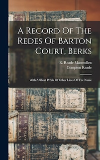 Front cover_A Record Of The Redes Of Barton Court, Berks