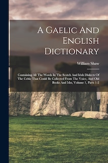 Couverture_A Gaelic And English Dictionary