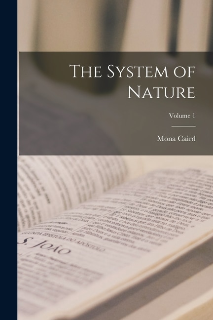 Front cover_The System of Nature; Volume 1