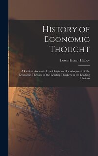 Couverture_History of Economic Thought