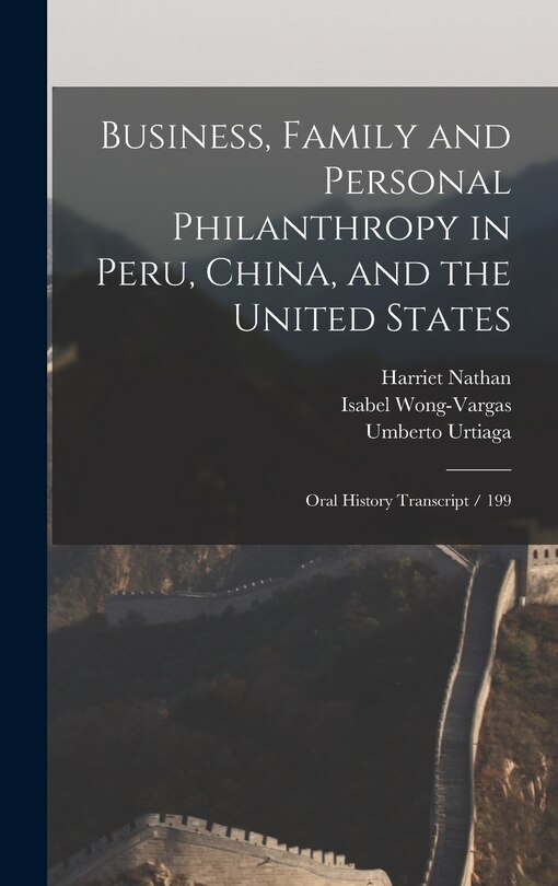Couverture_Business, Family and Personal Philanthropy in Peru, China, and the United States
