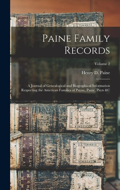 Front cover_Paine Family Records