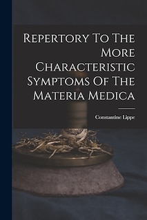 Couverture_Repertory To The More Characteristic Symptoms Of The Materia Medica