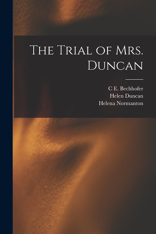 Couverture_The Trial of Mrs. Duncan