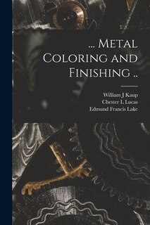 Front cover_... Metal Coloring and Finishing ..