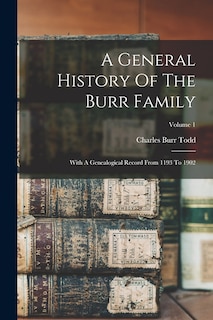 Couverture_A General History Of The Burr Family