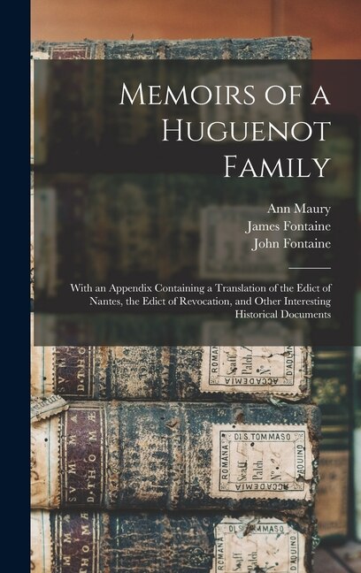 Front cover_Memoirs of a Huguenot Family