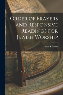 Front cover_Order of Prayers and Responsive Readings for Jewish Worship