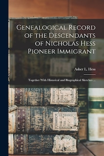 Couverture_Genealogical Record of the Descendants of Nicholas Hess Pioneer Immigrant