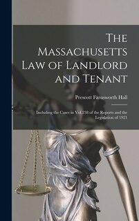 Couverture_The Massachusetts Law of Landlord and Tenant