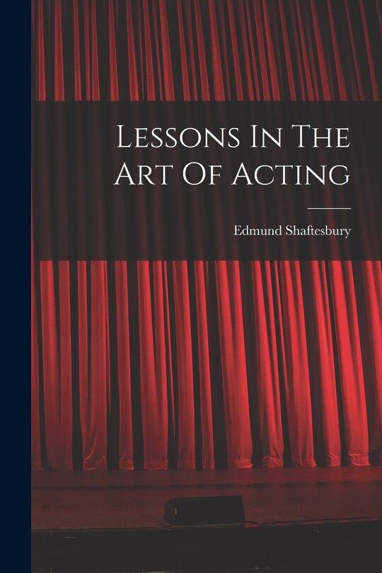 Couverture_Lessons In The Art Of Acting