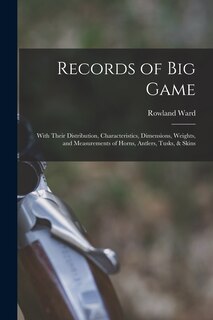 Couverture_Records of Big Game