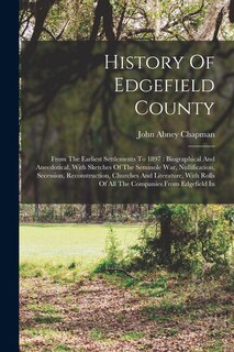 Couverture_History Of Edgefield County