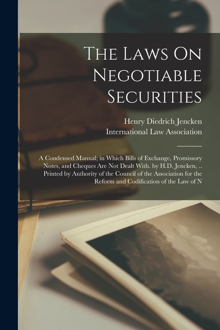 Front cover_The Laws On Negotiable Securities