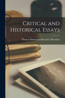 Couverture_Critical and Historical Essays
