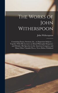 Front cover_The Works of John Witherspoon