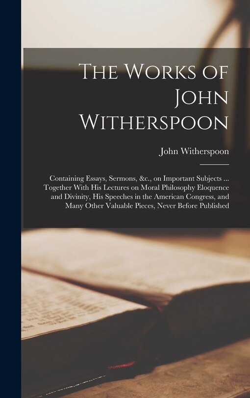 Front cover_The Works of John Witherspoon