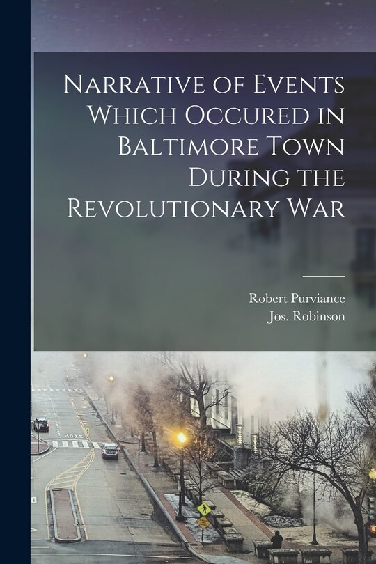 Couverture_Narrative of Events Which Occured in Baltimore Town During the Revolutionary War