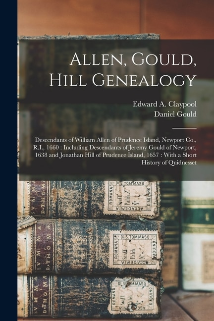 Front cover_Allen, Gould, Hill Genealogy