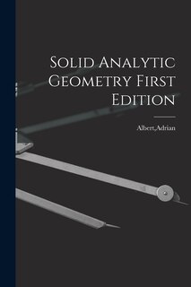 Couverture_Solid Analytic Geometry First Edition