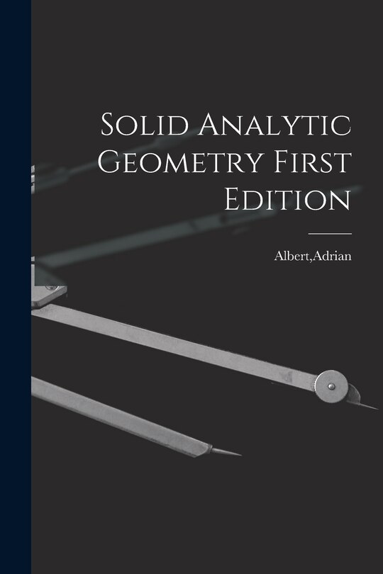 Couverture_Solid Analytic Geometry First Edition