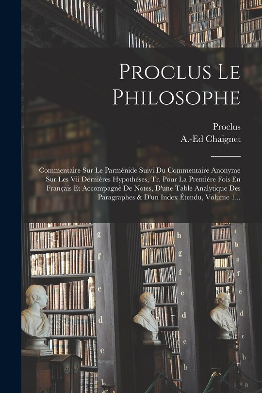 Front cover_Proclus Le Philosophe