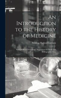 Couverture_An Introduction to the History of Medicine
