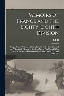 Couverture_Memoirs of France and the Eighty-eighth Division