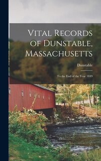 Front cover_Vital Records of Dunstable, Massachusetts