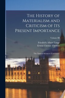 Front cover_The History of Materialism and Criticism of Its Present Importance
