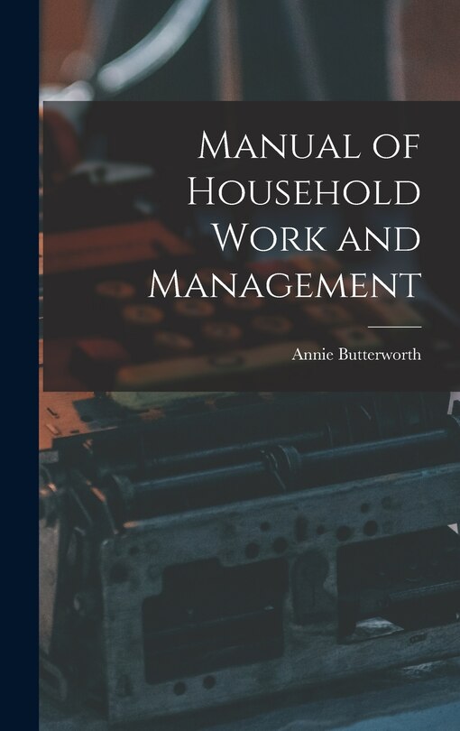 Front cover_Manual of Household Work and Management